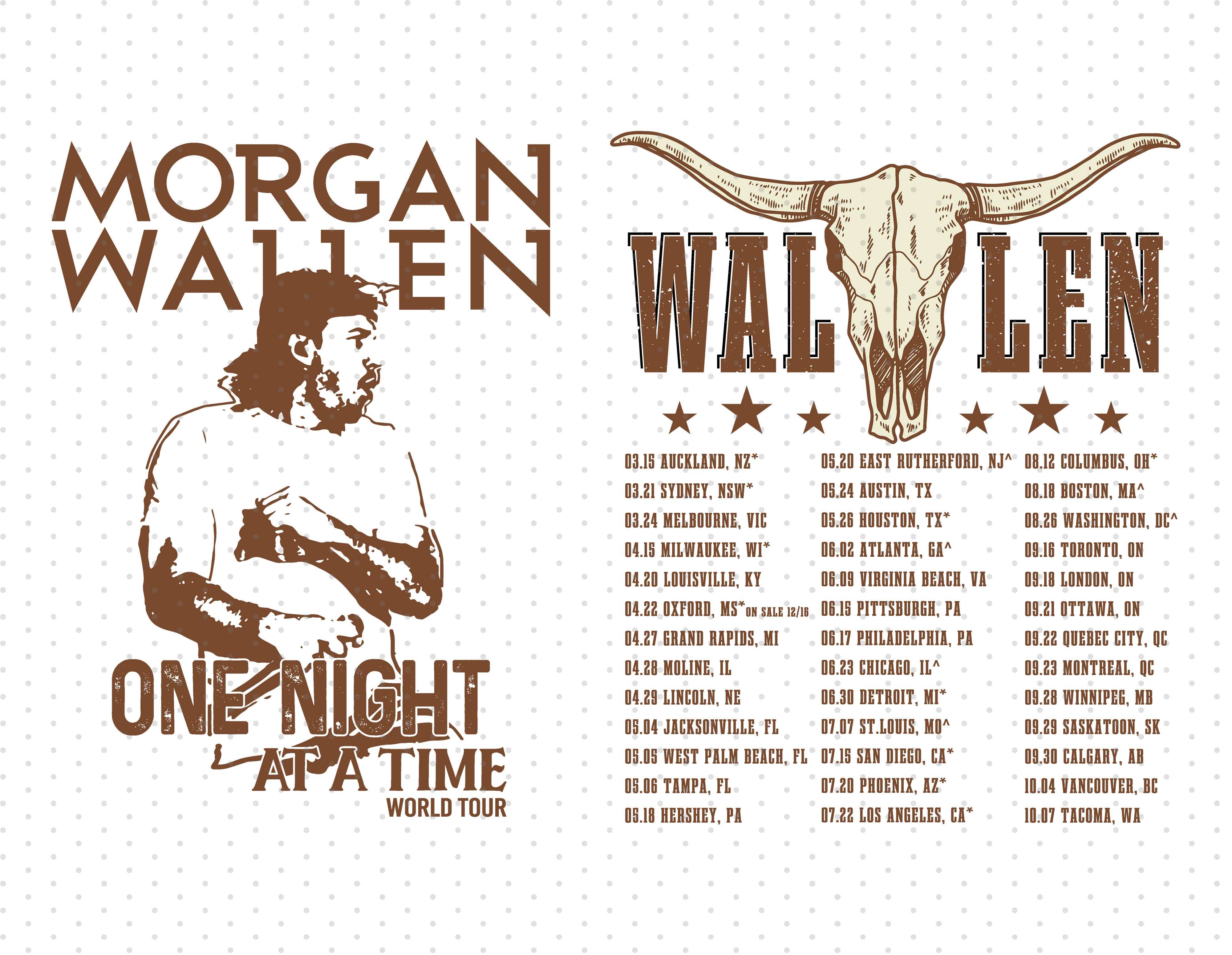 One Night At A Time World Tour Wallen Bundle SVG Instant Dow