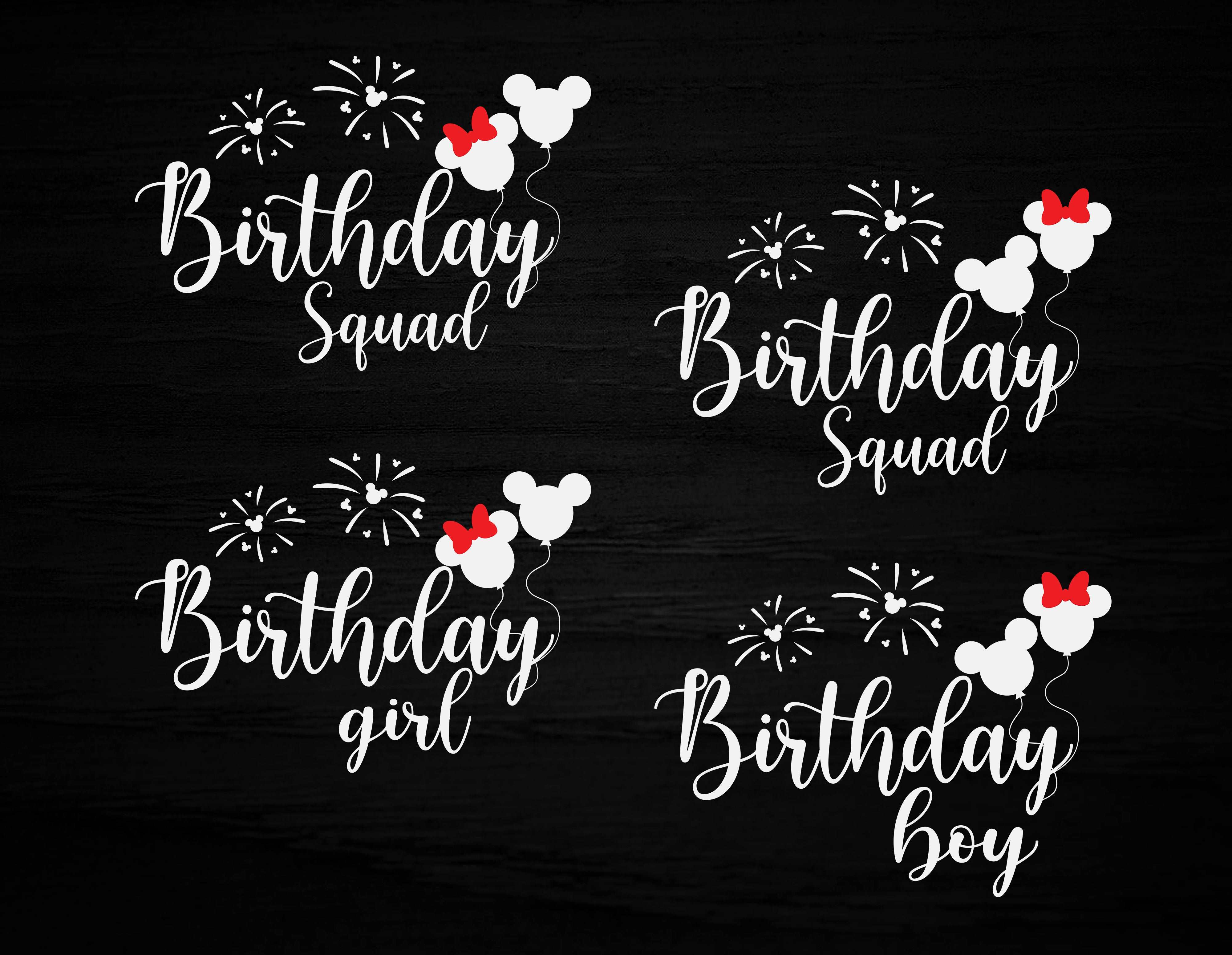 2023 Mickey Mouse Svg, Birthday Squad Svg, Family Vacation