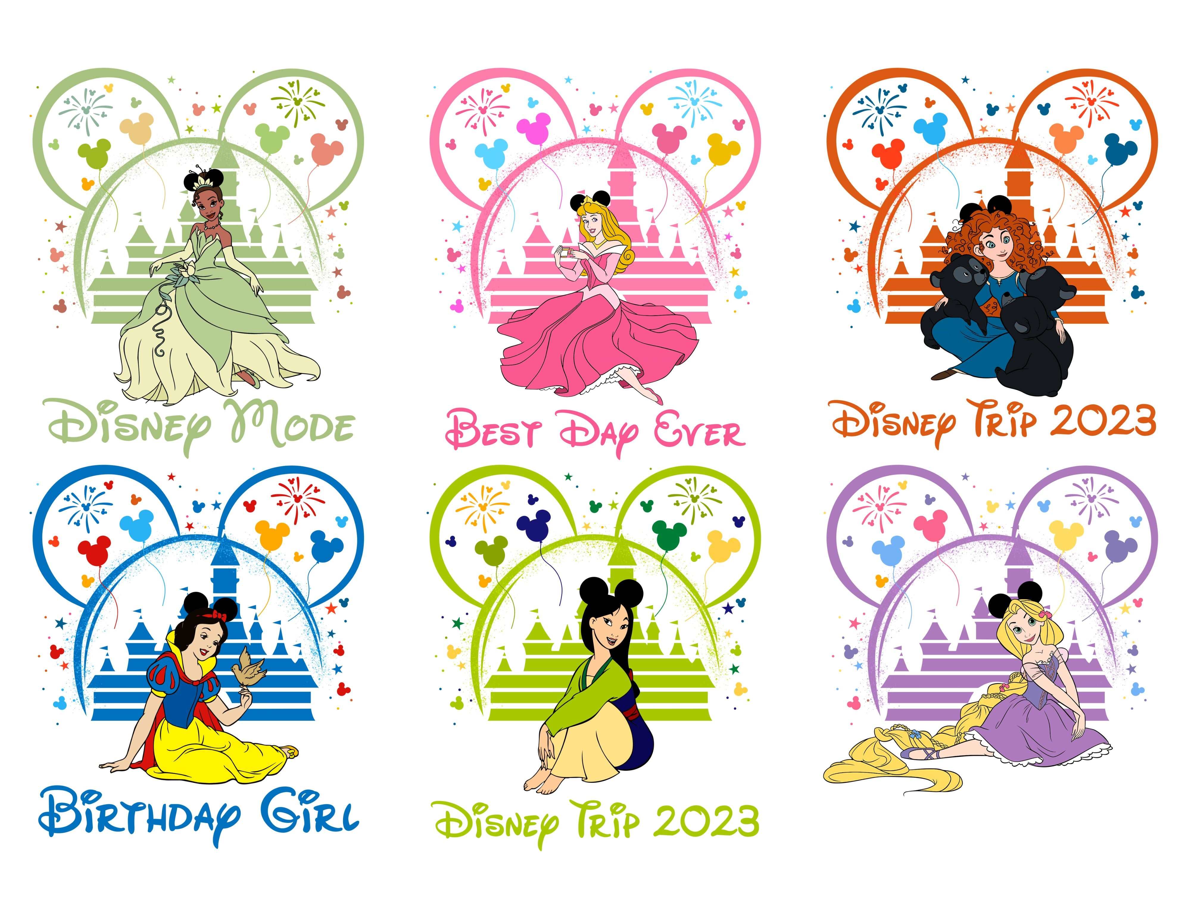 Bundle Disney Princess PNG Disney Mode, Best Day Ever, Disney Trip