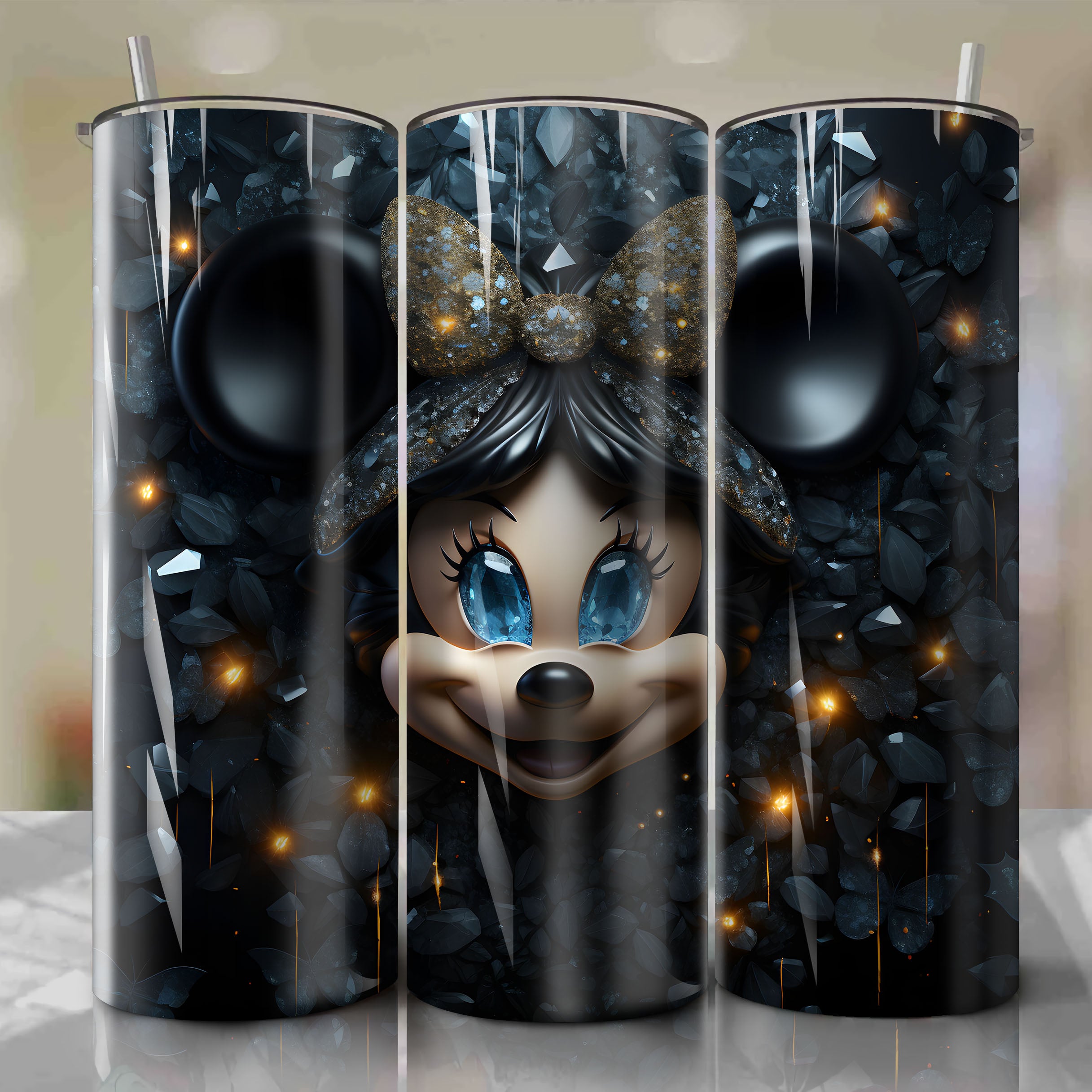 Minnie Mouse PNG File Minnie Gold Glitter Minnie Sublimation