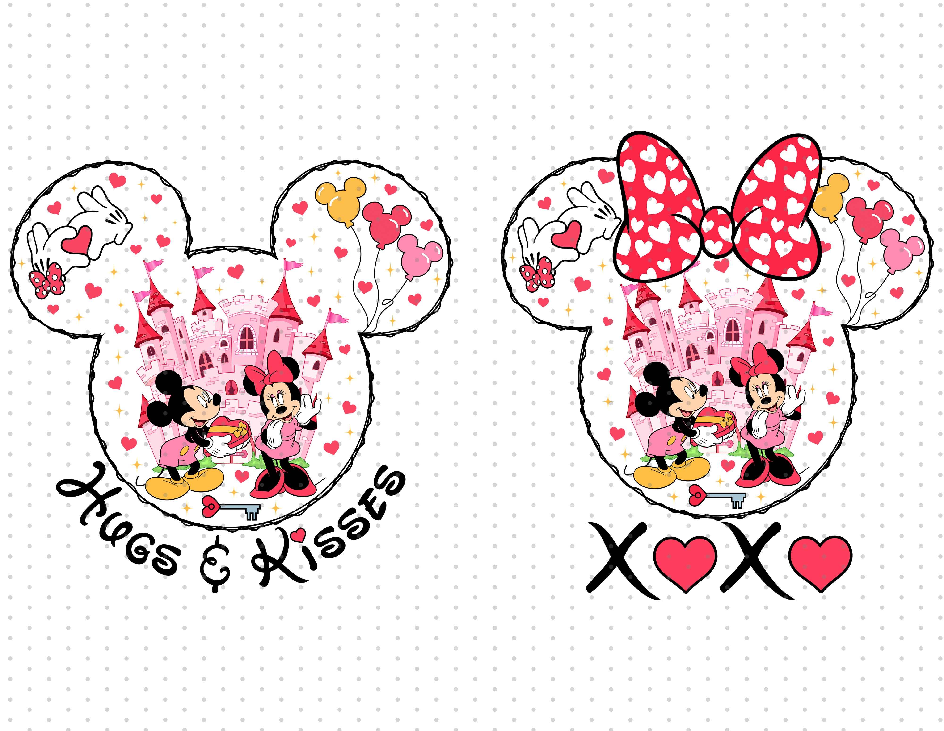 Bundle Hugg Kisses Xoxo Mickey Mouse And Minnie Mouse Valentines Day