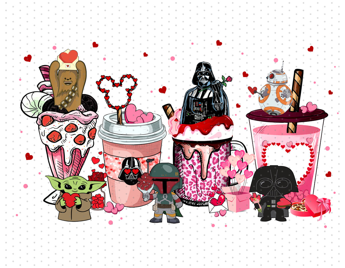 Star Wars Valentine's Day Sublimation PNG
