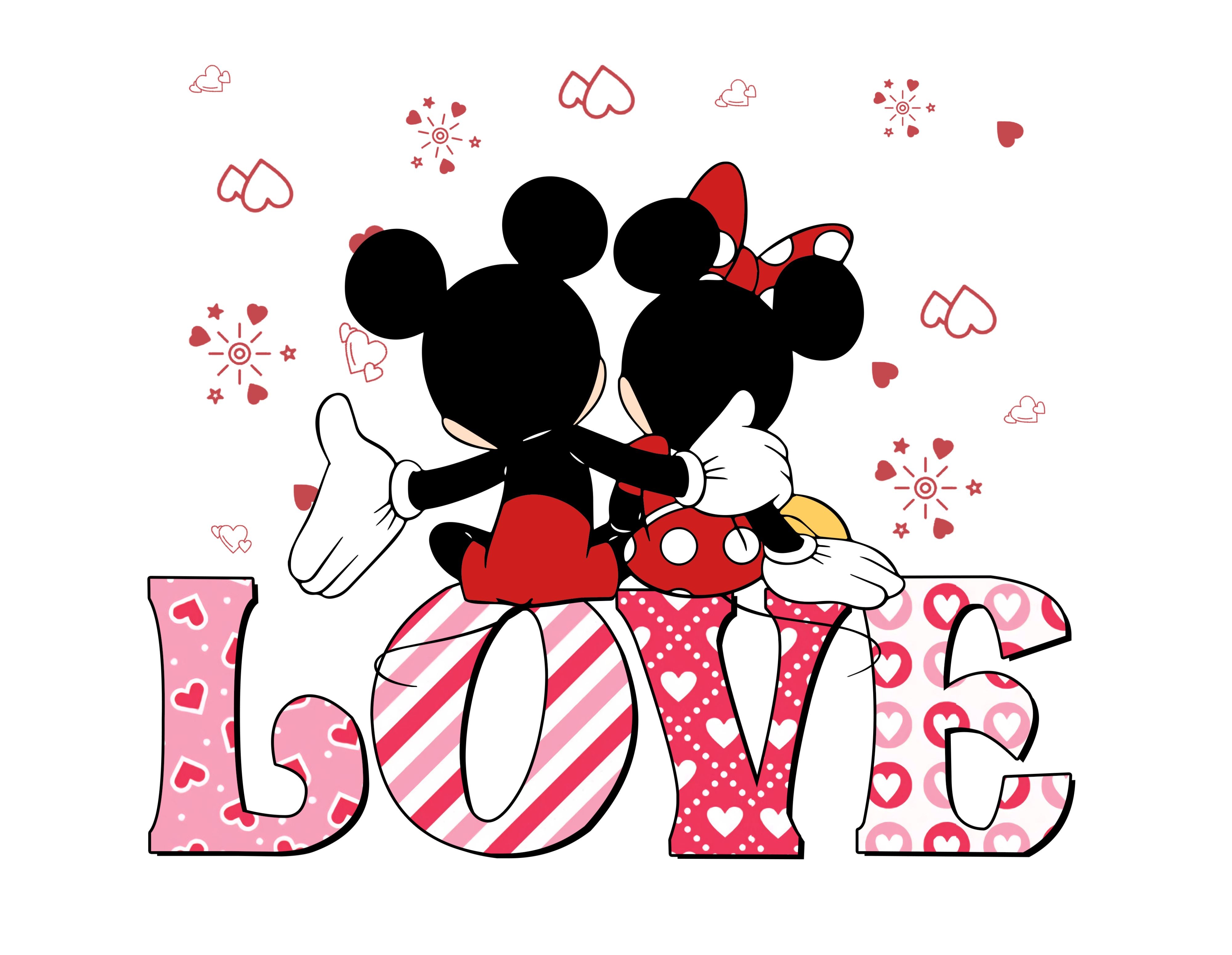 Valentine's - Mickey Mouse And Disney Friends PNG - Instant Download