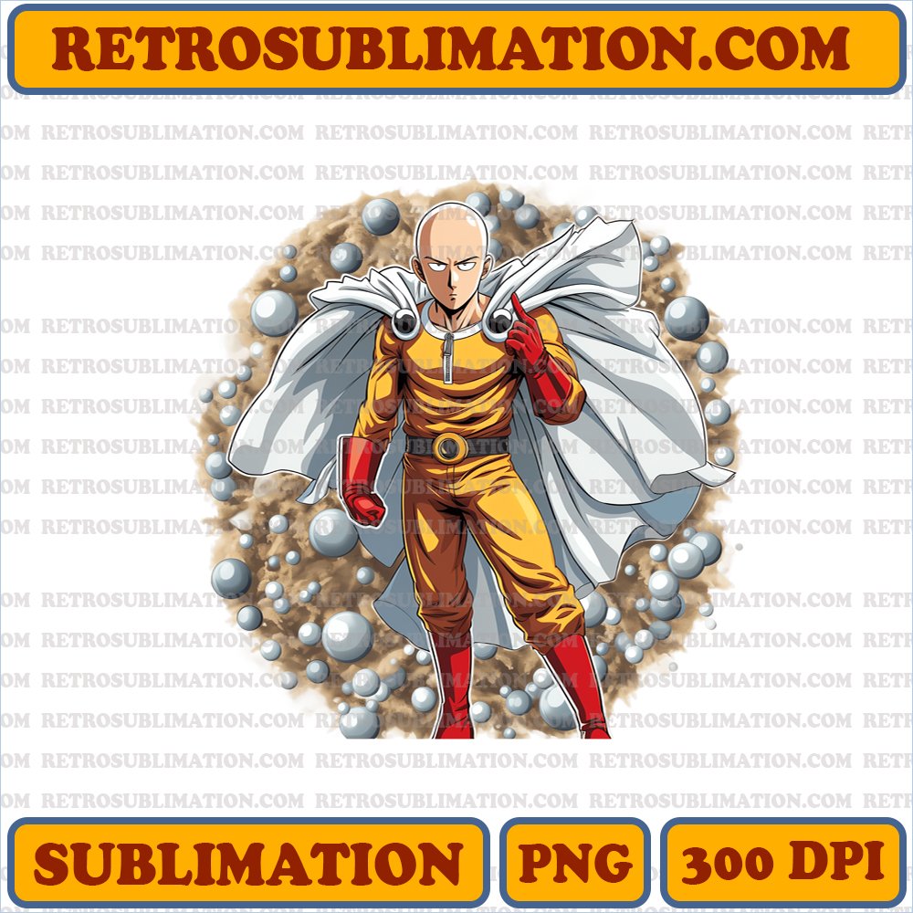 Unimpressed Saitama Hanging Ornaments - Christmas Sublimation PNG Digital Download
