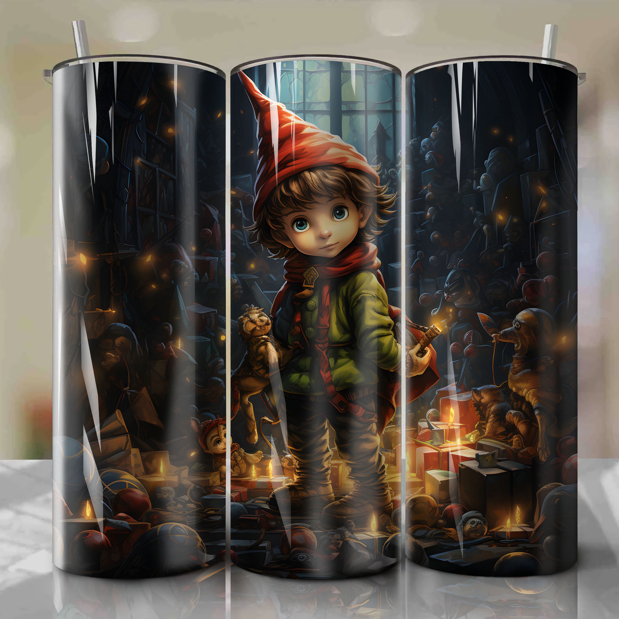 Buddy the Elf Tumbler Wrap: Christmas Magic in Stunning Artwork
