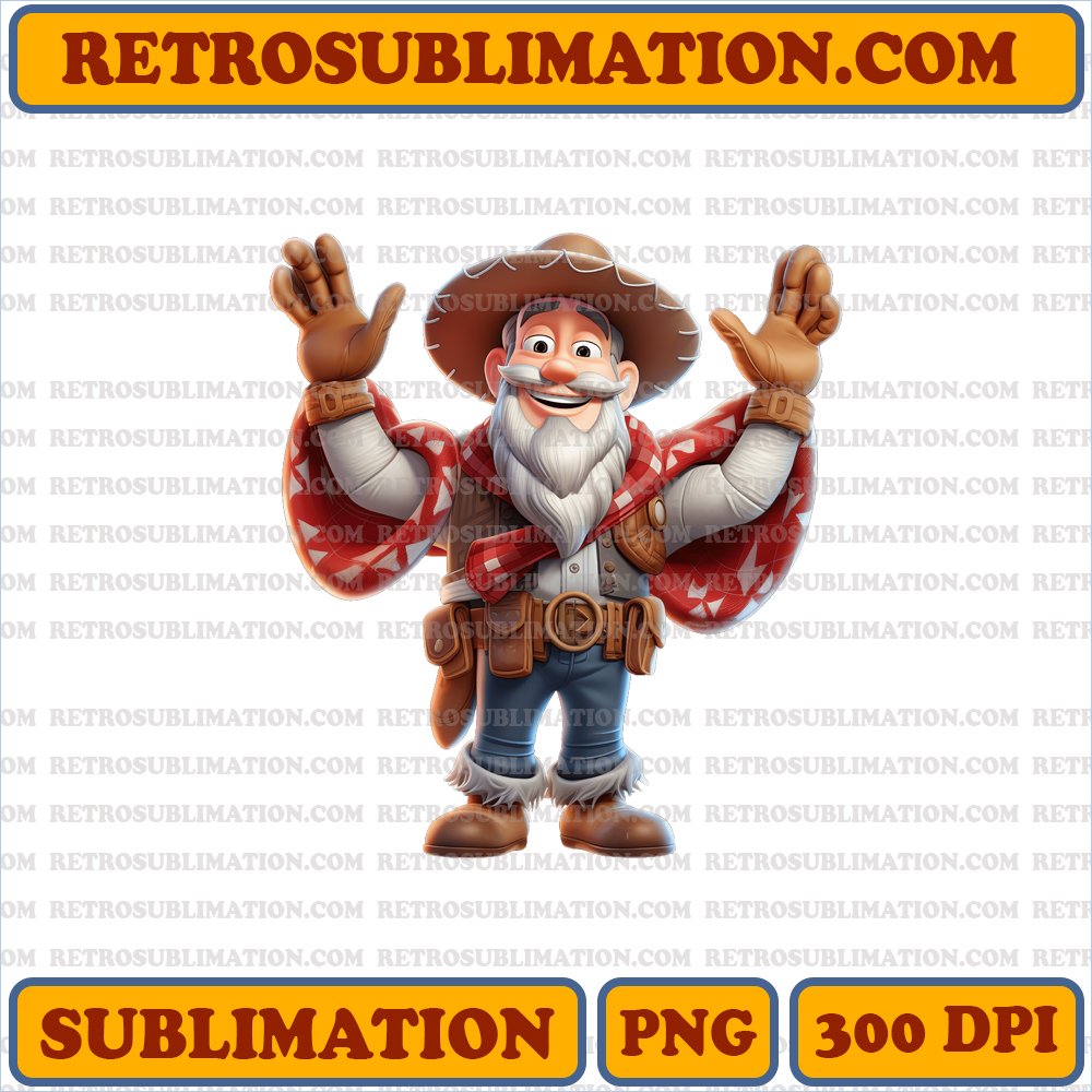 Christmas Woody Santa Hat - Toy Story - Festive Sublimation PNG Download
