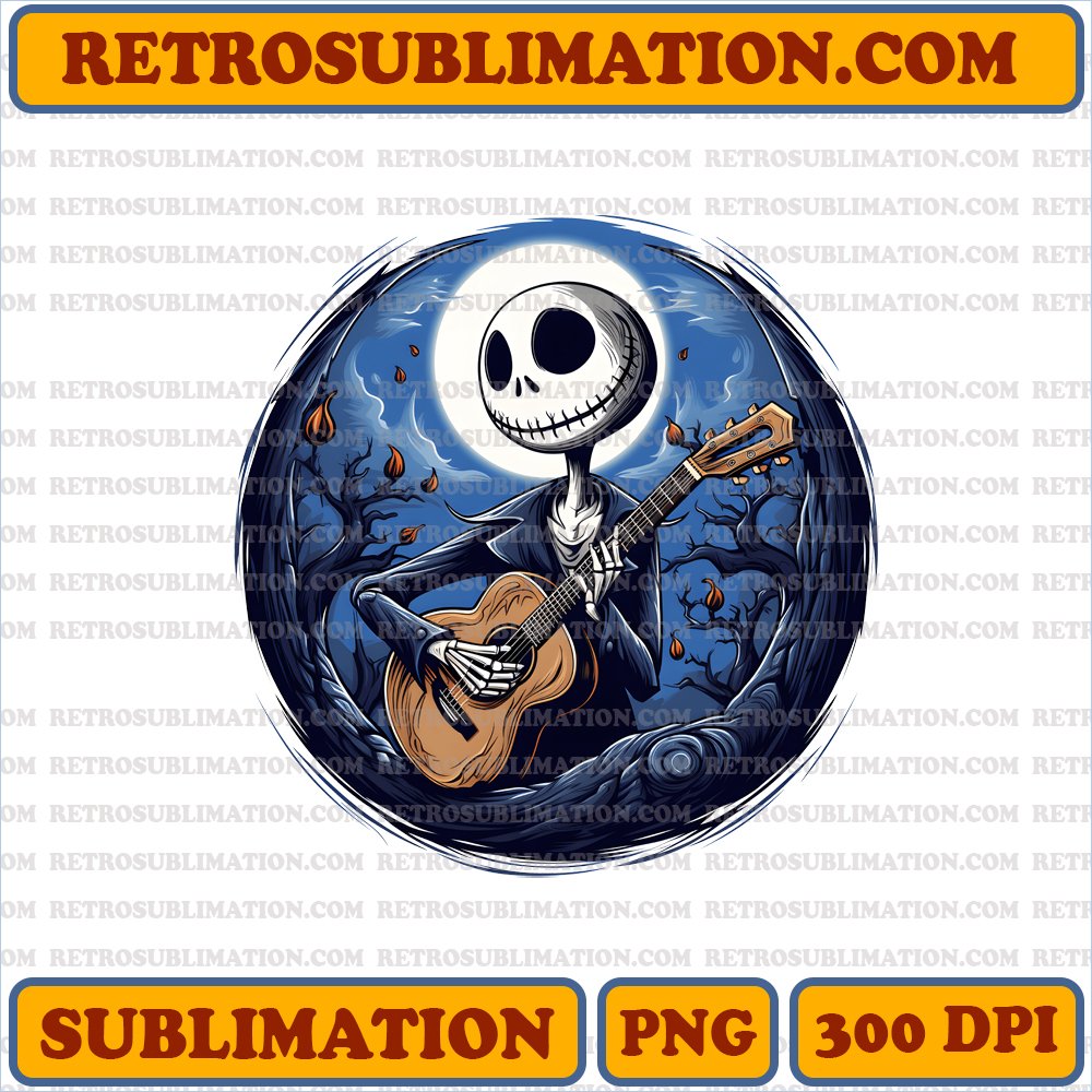 Halloween Serenade - Jack Skellington Digital Download - Sublimation PNG
