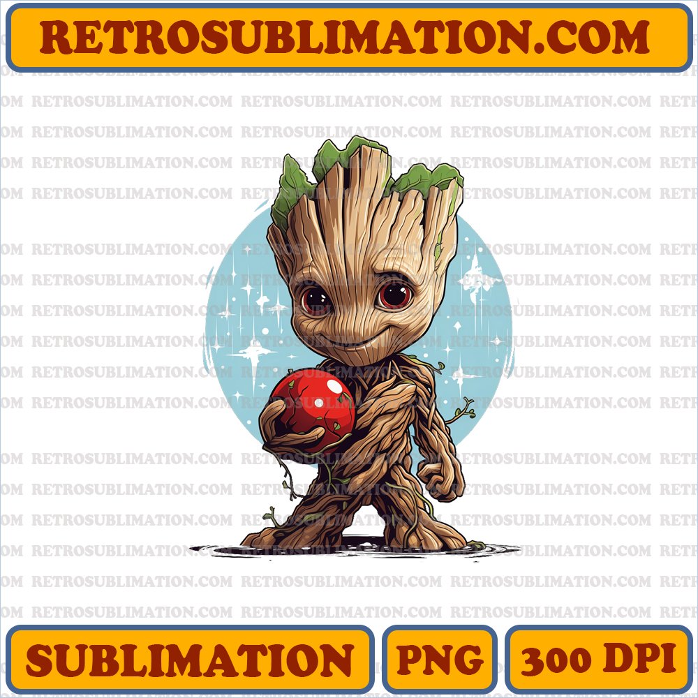 Christmas Groot - Marvel Ornament - Festive Sublimation PNG Download
