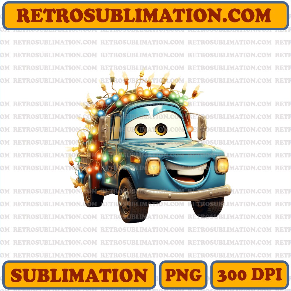 Cheerful Christmas Mater - Hanging Lights - Festive Sublimation PNG Download
