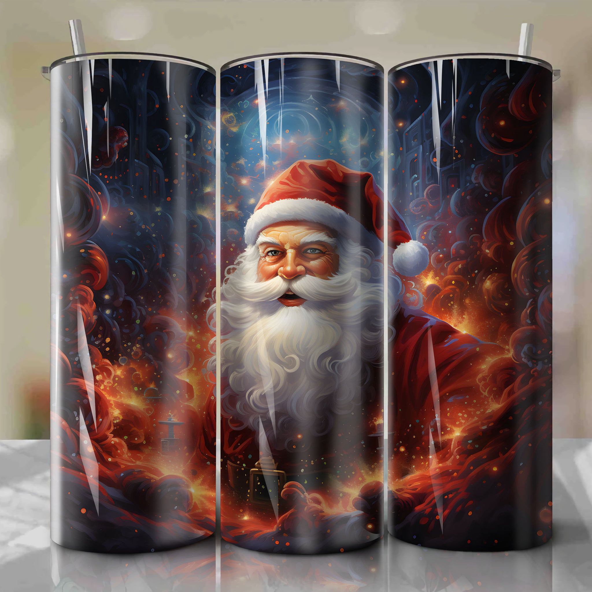 Scott Calvin/Santa Claus: Embodying Jolliness and Transformation through a Magical Portal - Tumbler Wrap
