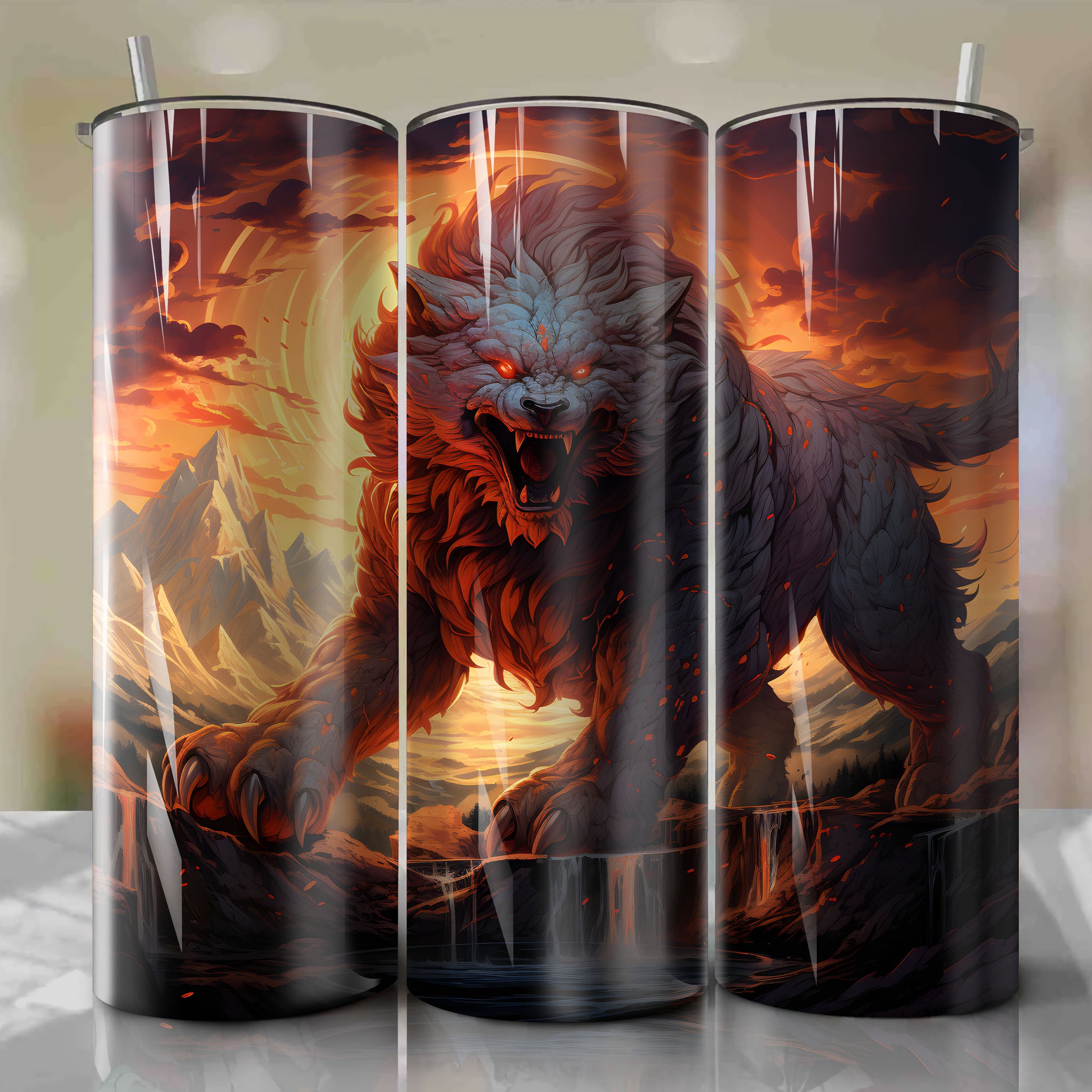 Colorful and Majestic 20 Oz Tumbler Wrap - Perfect for Pokemon Fans
