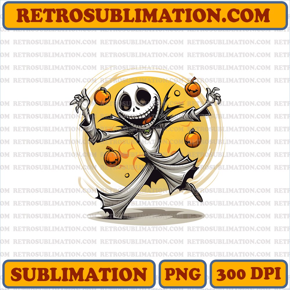 Halloween Jack Skellington - Dancing Sally - Sublimation PNG - Unique Bootleg Style
