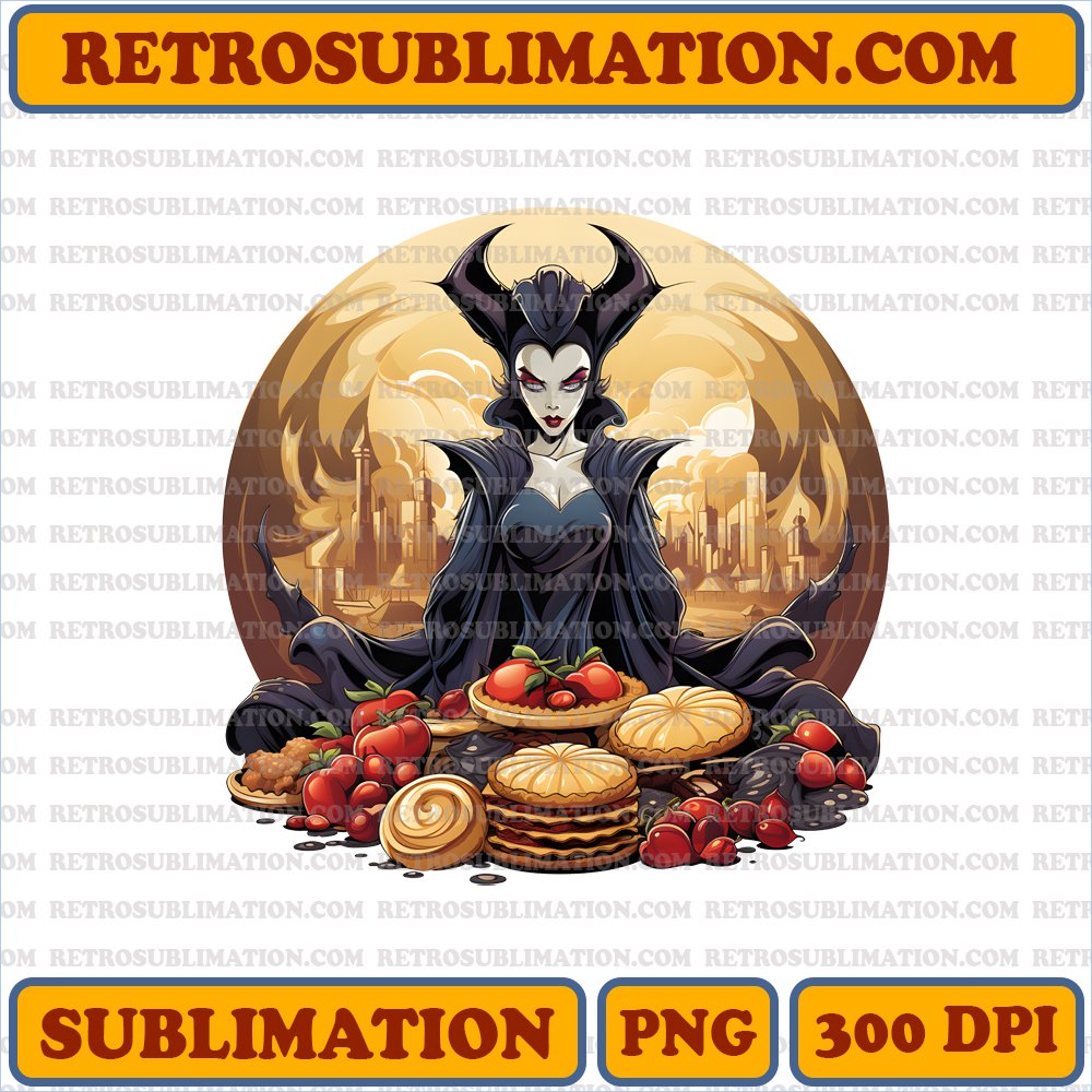 Dragon Guardian of Pies - Maleficent's Bootleg Thanksgiving Sublimation PNG
