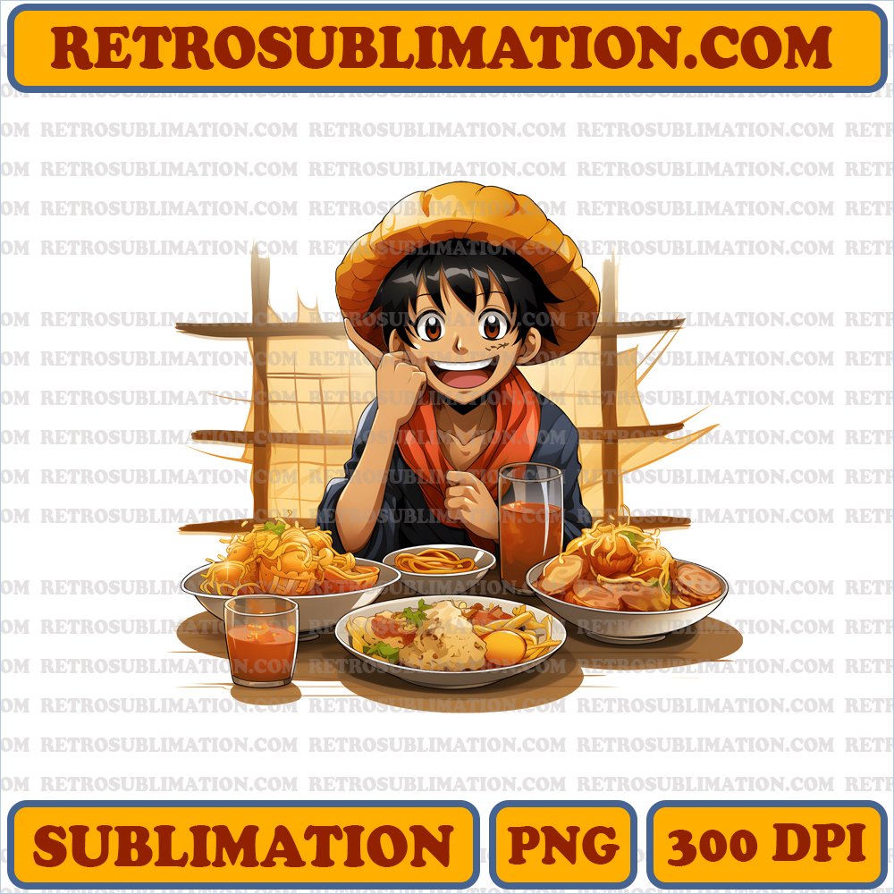 Smirking Luffy - Thanksgiving Edition - Digital Download Sublimation PNG Art
