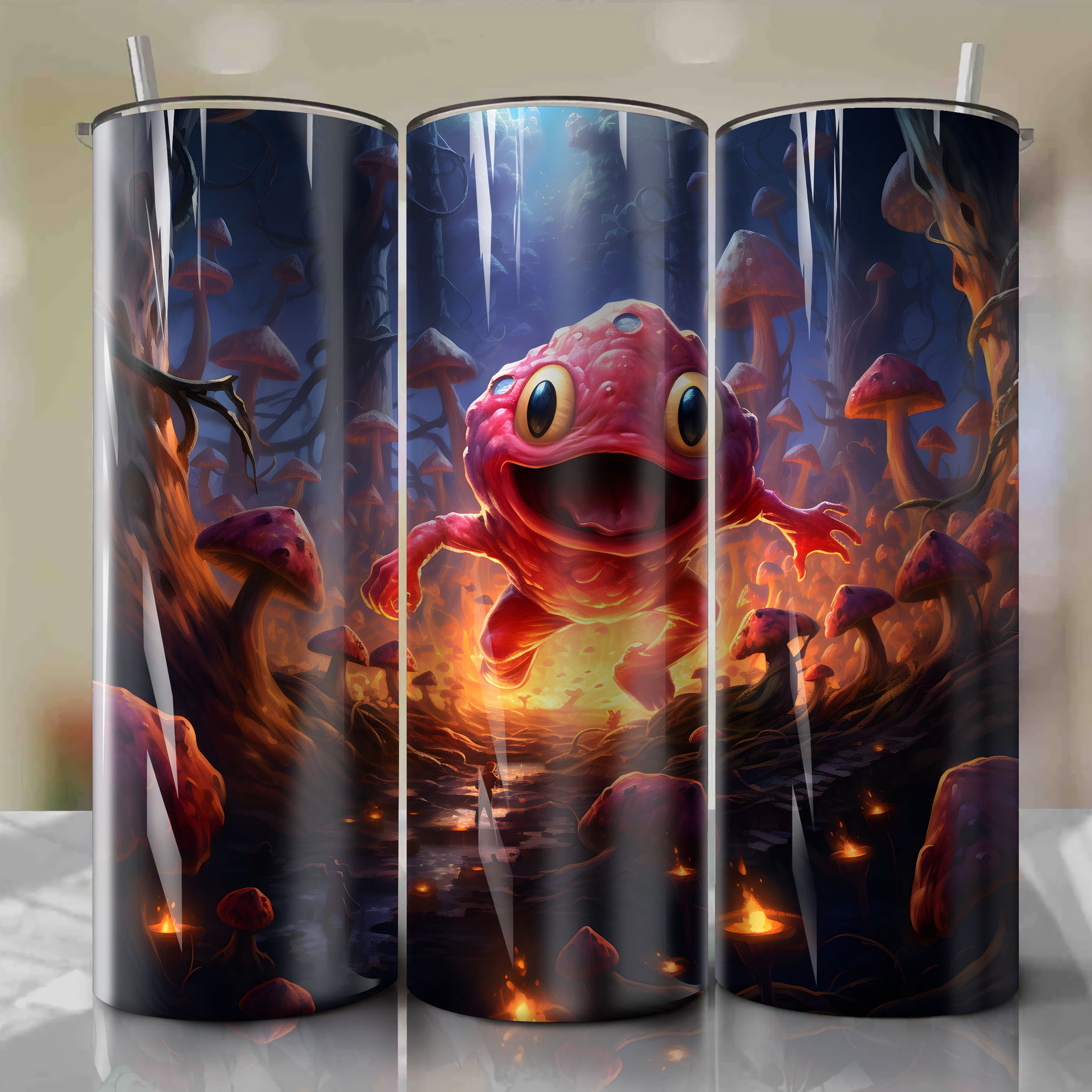 Colorful and Vibrant 20 Oz Tumbler Wrap - Perfect for Toadette Fans
