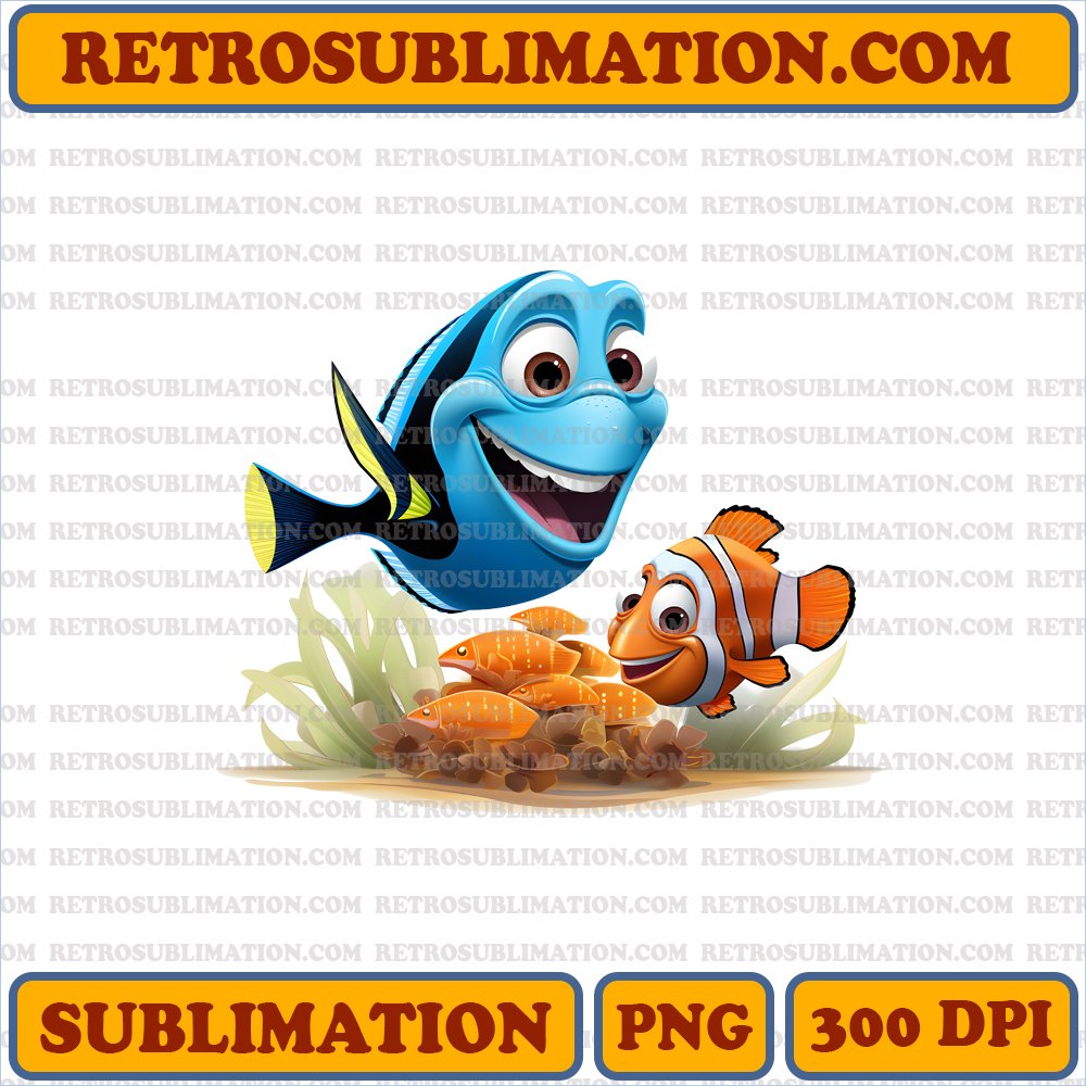 Dad and Nemo Thanksgiving - Heartwarming Sublimation PNG Digital Download
