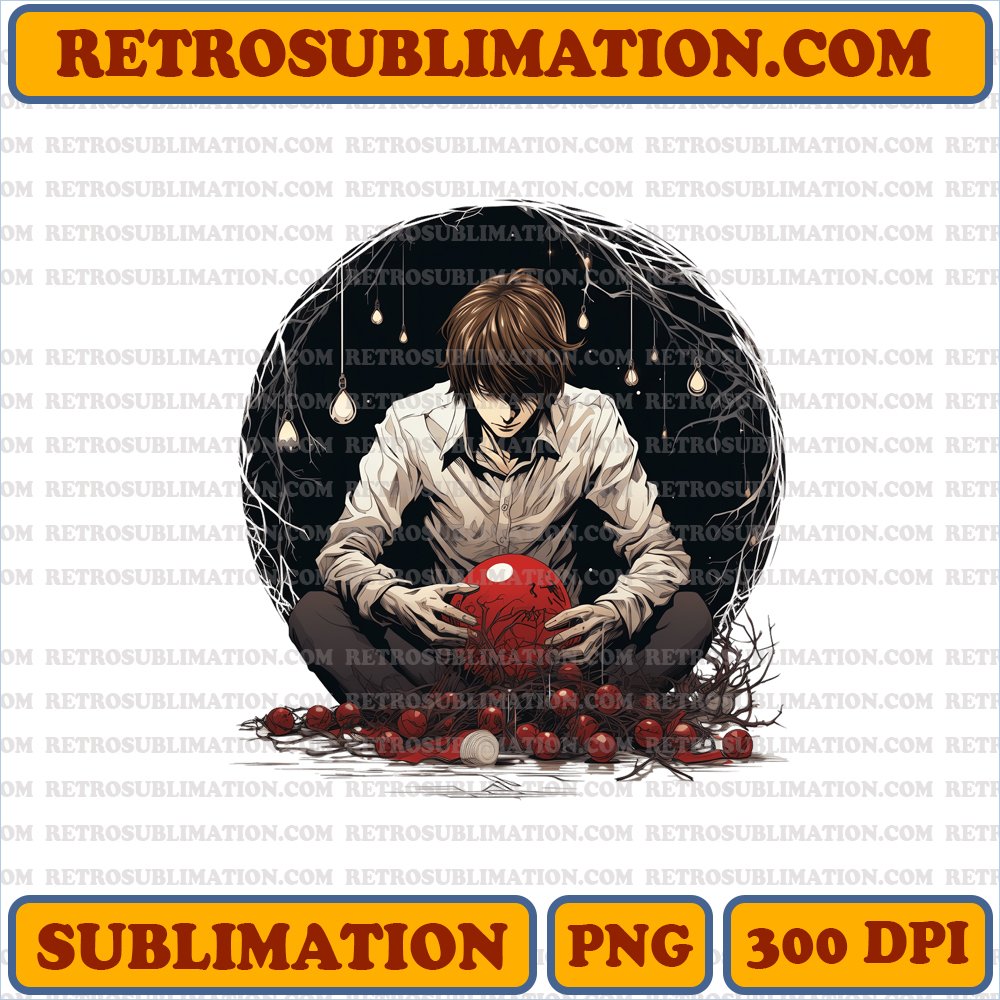 Christmas Light Yagami - Death Note Edition - Sublimation PNG Digital Download
