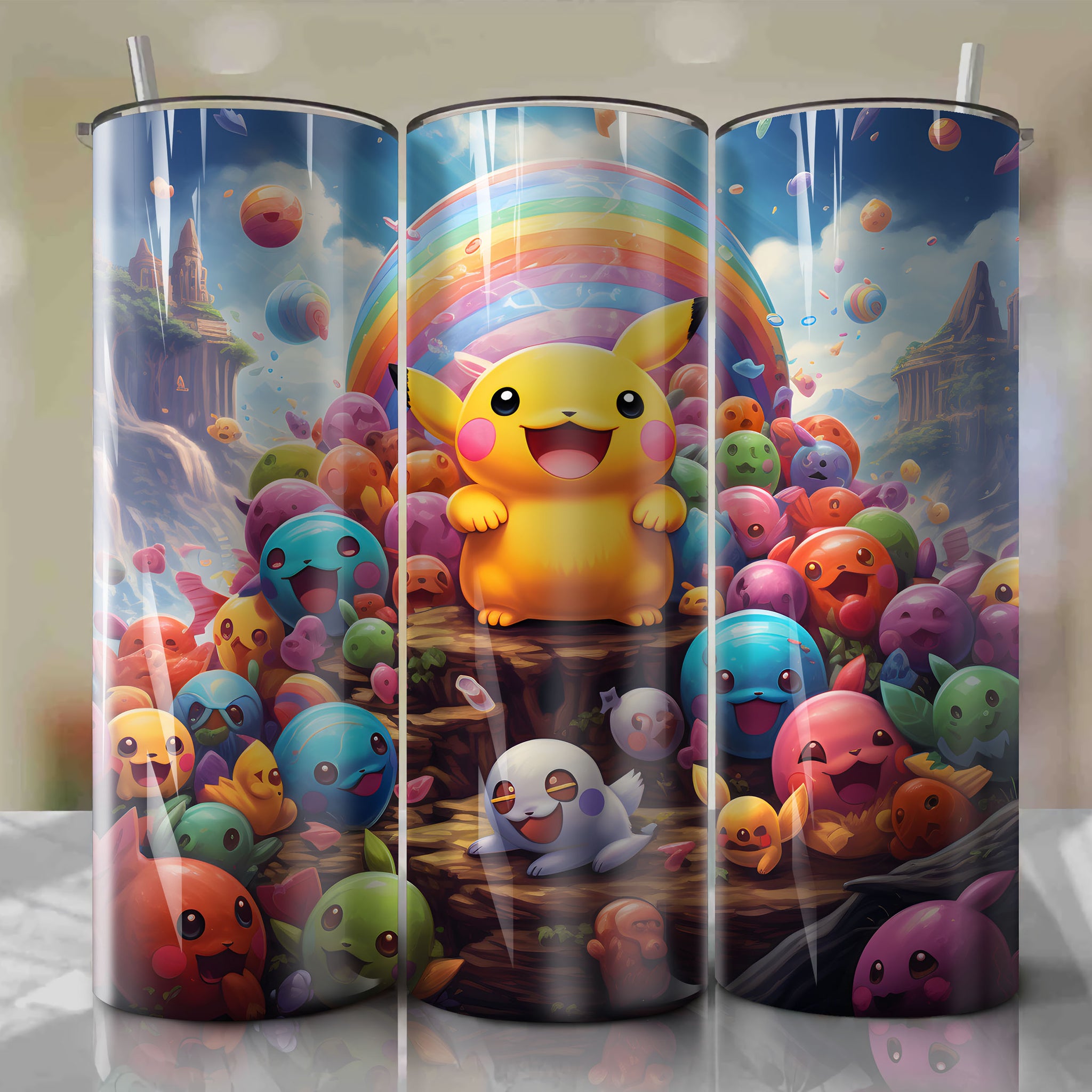 Colorful Exeggcute Artwork | Playful and Lively Pokemon Painting
