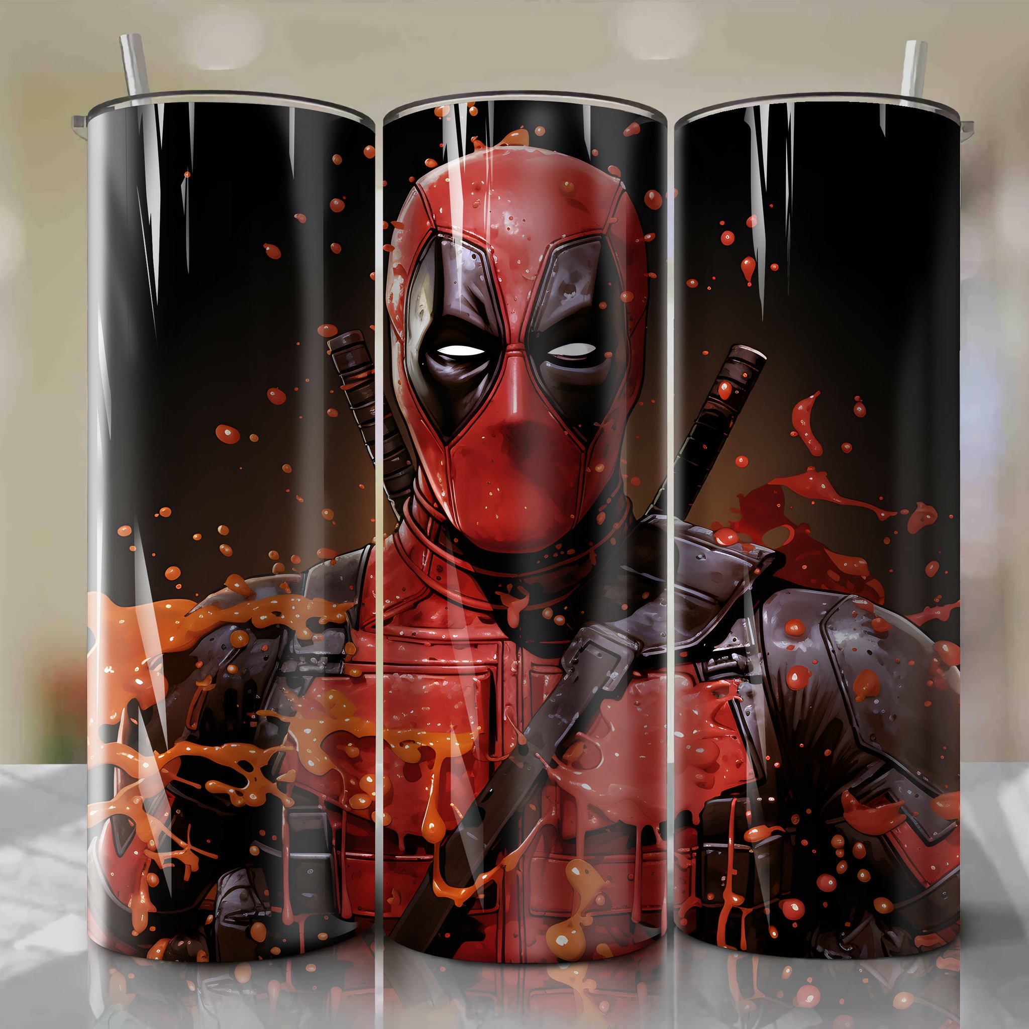 20 Oz Tumbler Wrap: Durable and Stylish Drinking Solution for Deadpool Fans
