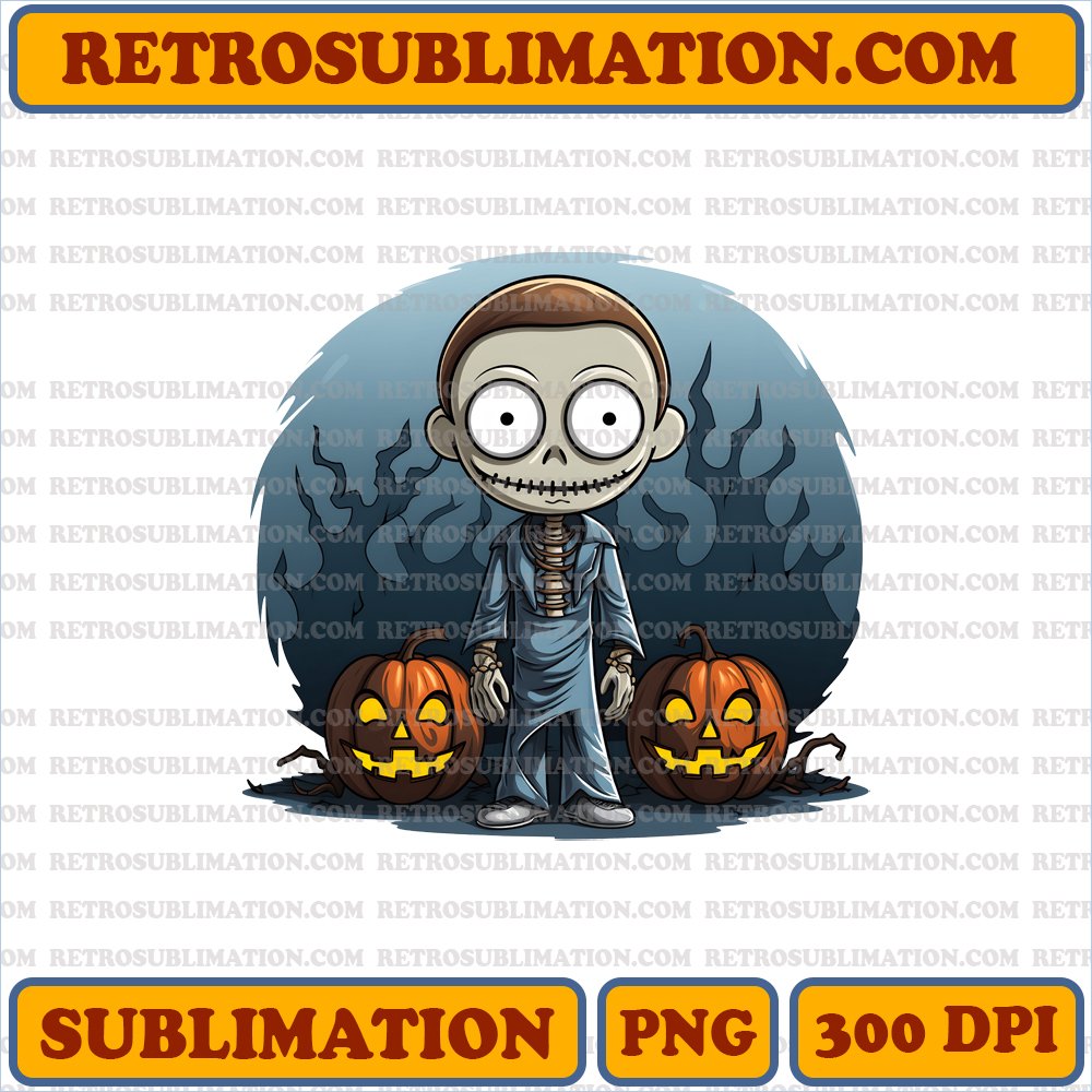 Spooky Morty Smith Costume - Digital Download - Halloween Sublimation PNG
