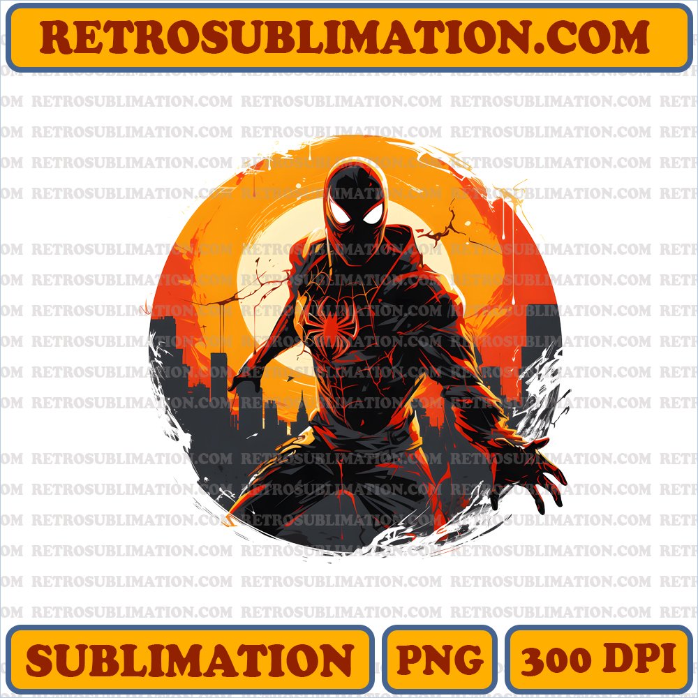 Spider-Man Action - Giant Spider Webs Digital Download - Sublimation PNG
