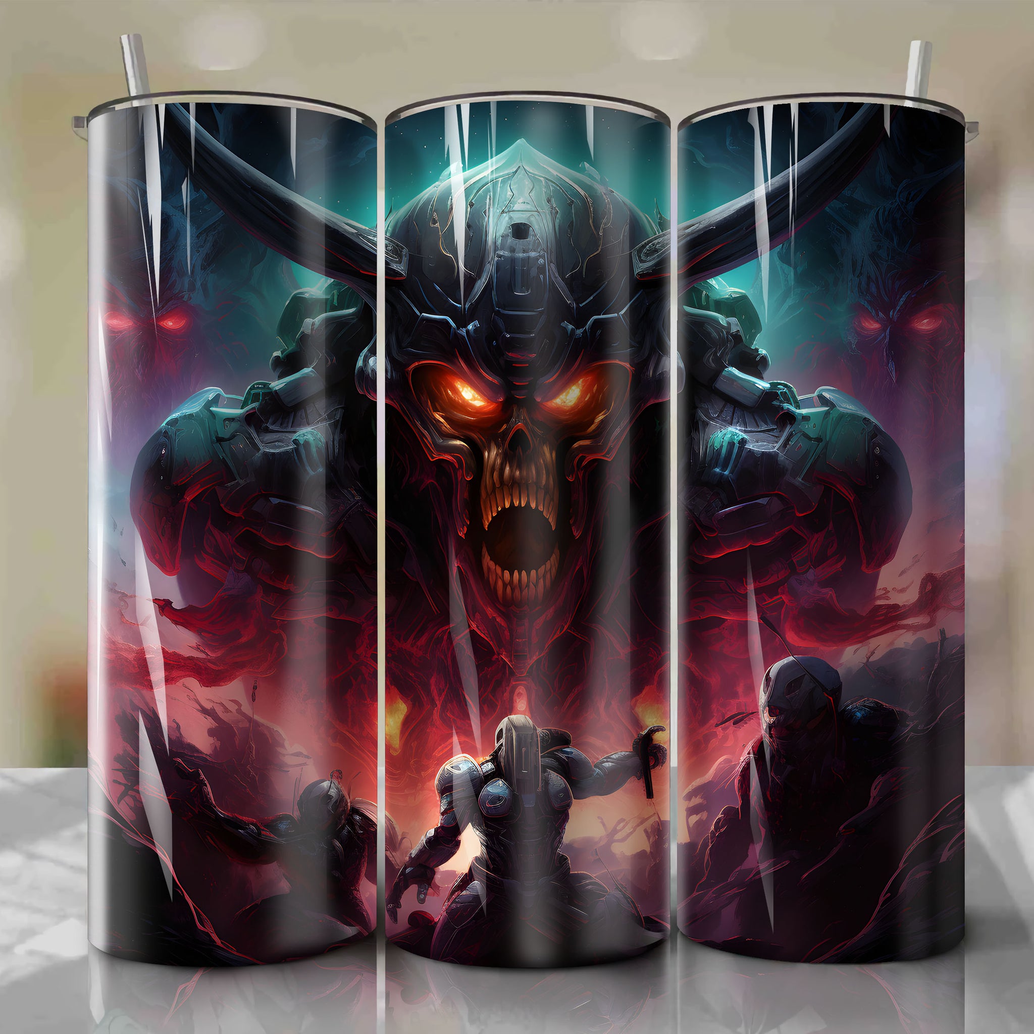 Intense 20 Oz Tumbler Wrap featuring Ridley from Metroid - A Dan Mumford artwork
