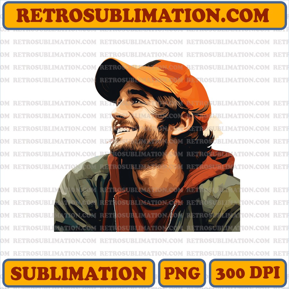 Thanksgiving Thomas Rhett Hat - Stylish Striking Pose - Unique Sublimation PNG Digital Download
