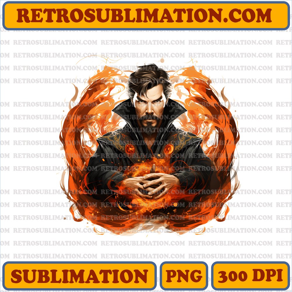 Digital Download - Halloween Doctor Strange PNG - Spooky Dimension Sealing - Unique Bootleg Style
