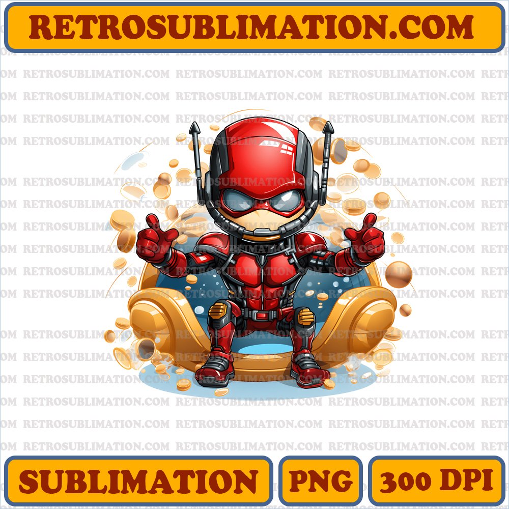 Amusing Thanksgiving Parade - Tiny Ant-Man on Toy Float - Digital Download PNG
