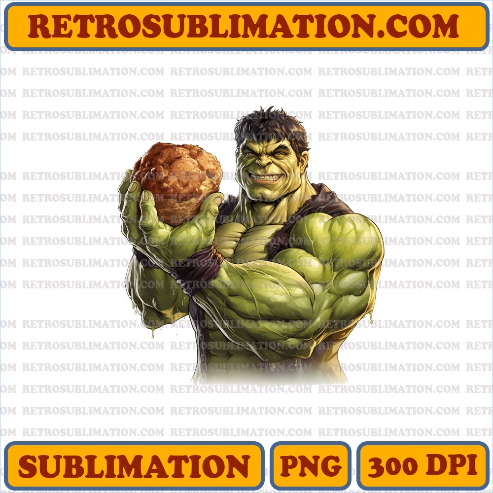 Excited Hulk Thanksgiving Digital Download - Massive Form - Bootleg Style - Sublimation PNG
