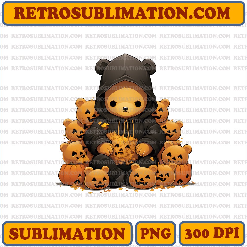 Sleepy Halloween Chaos - Rilakkuma Digital Download - Sublimation PNG
