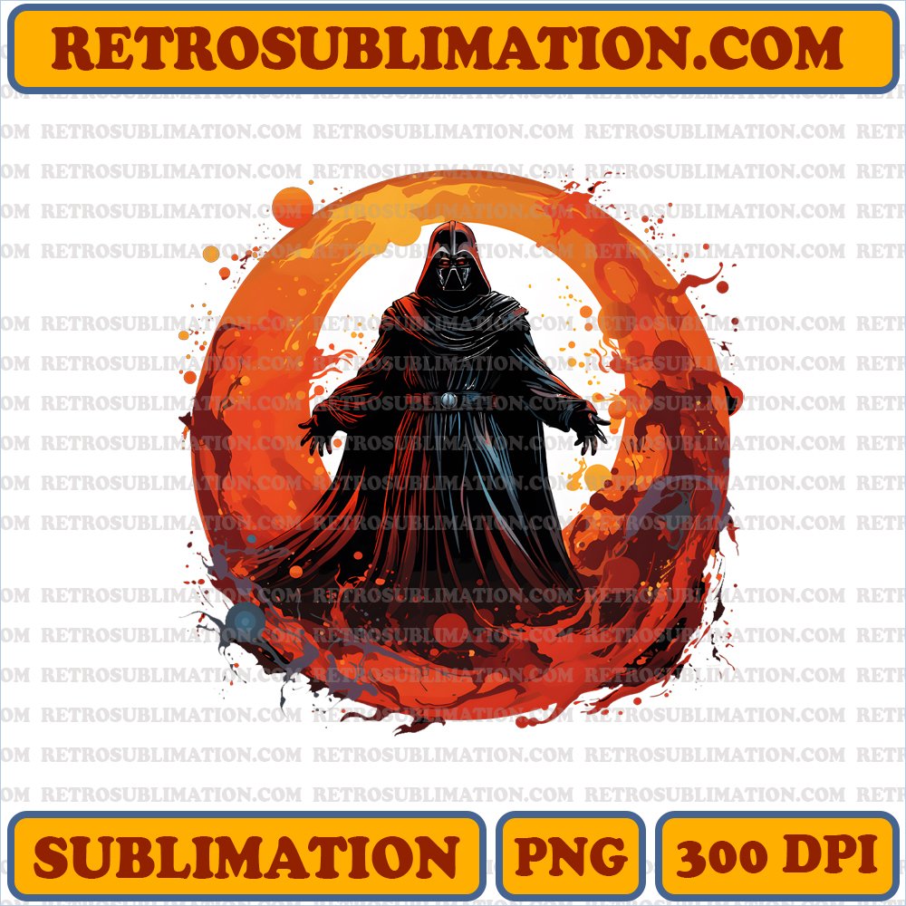 Darth Vader Summoning Dark Spirits - Digital Download PNG Sublimation Art
