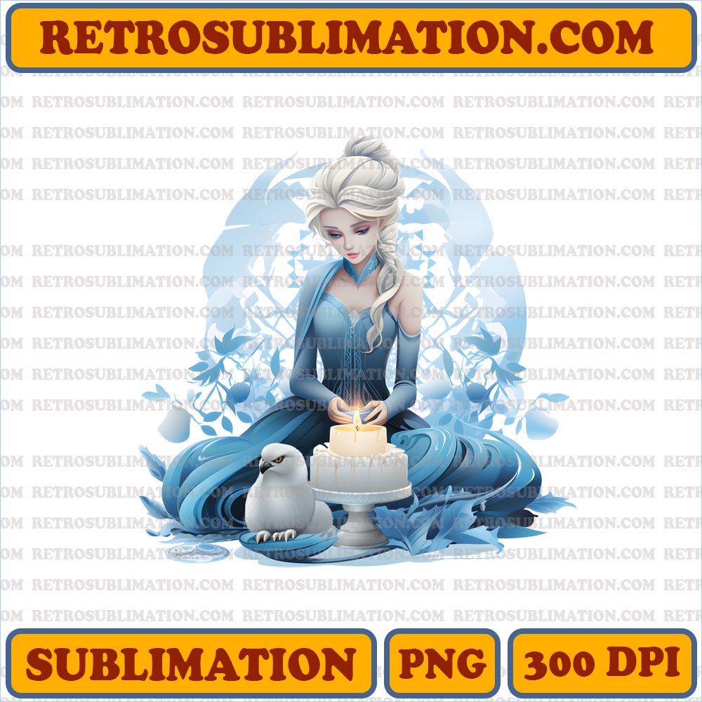 Elsa's Serene Thanksgiving Turkey Centerpiece - Digital Download PNG Sublimation
