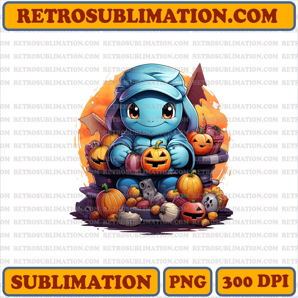 Halloween Squirtle - Candy Protector - Digital Download - Sublimation PNG
