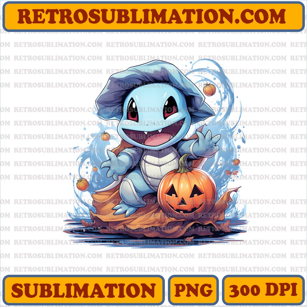 Squirtle Dance - Halloween Sublimation PNG Digital Download
