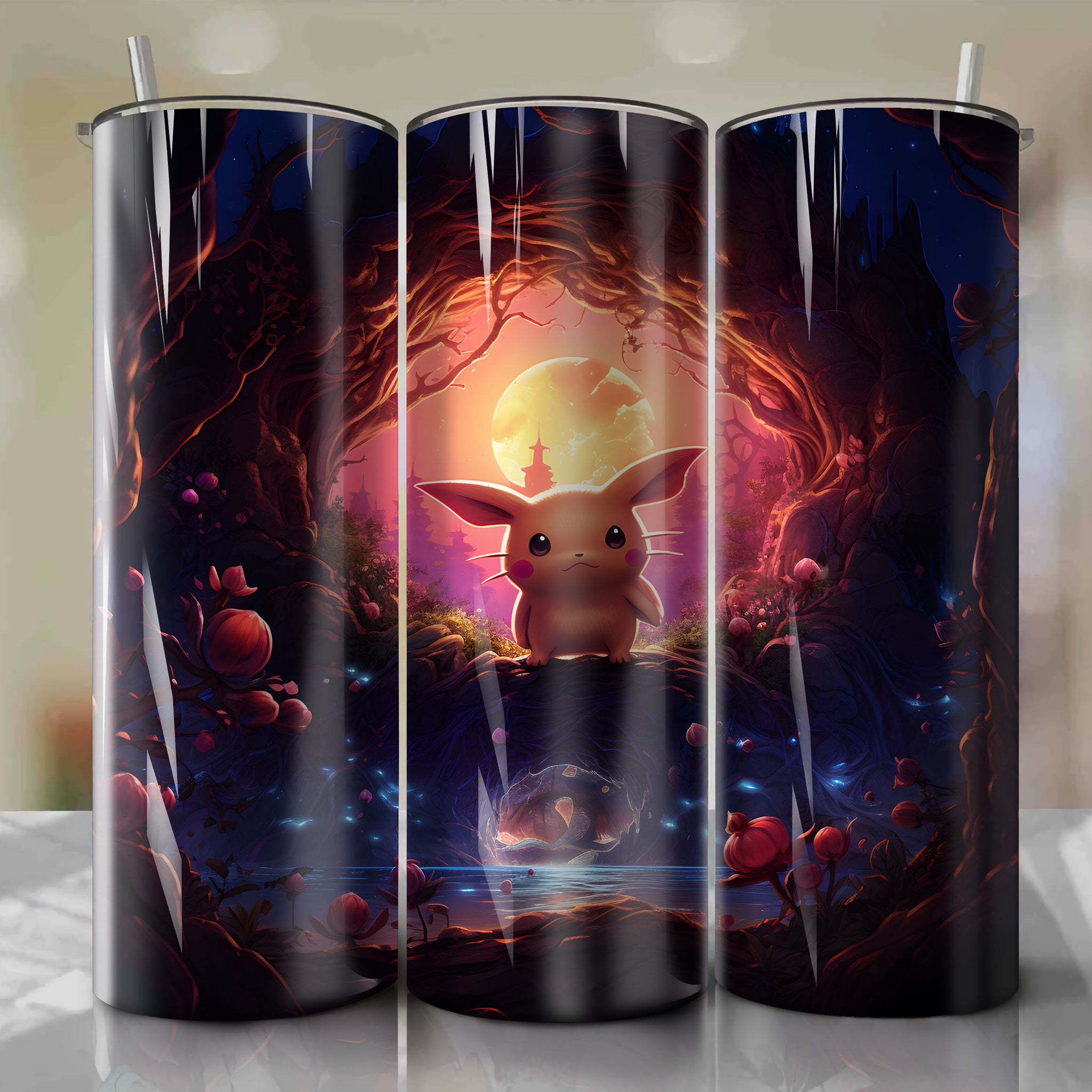 Enchanting Clefairy 20 Oz Tumbler Wrap - Perfectly Capturing the Whimsical Magic
