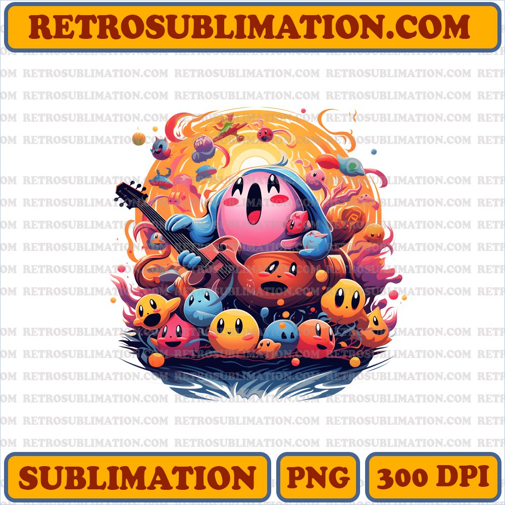 Haunted Melodies - Kirby Halloween Sublimation PNG Digital Download
