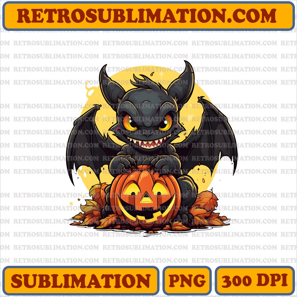 Playful Toothless - Halloween Sublimation PNG Digital Download
