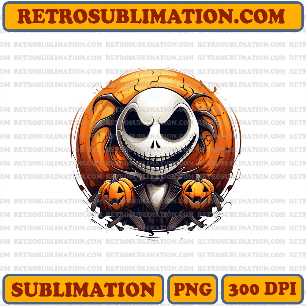 Halloween Surprise - Jack Skellington's Bootleg Style Digital Download Sublimation PNG
