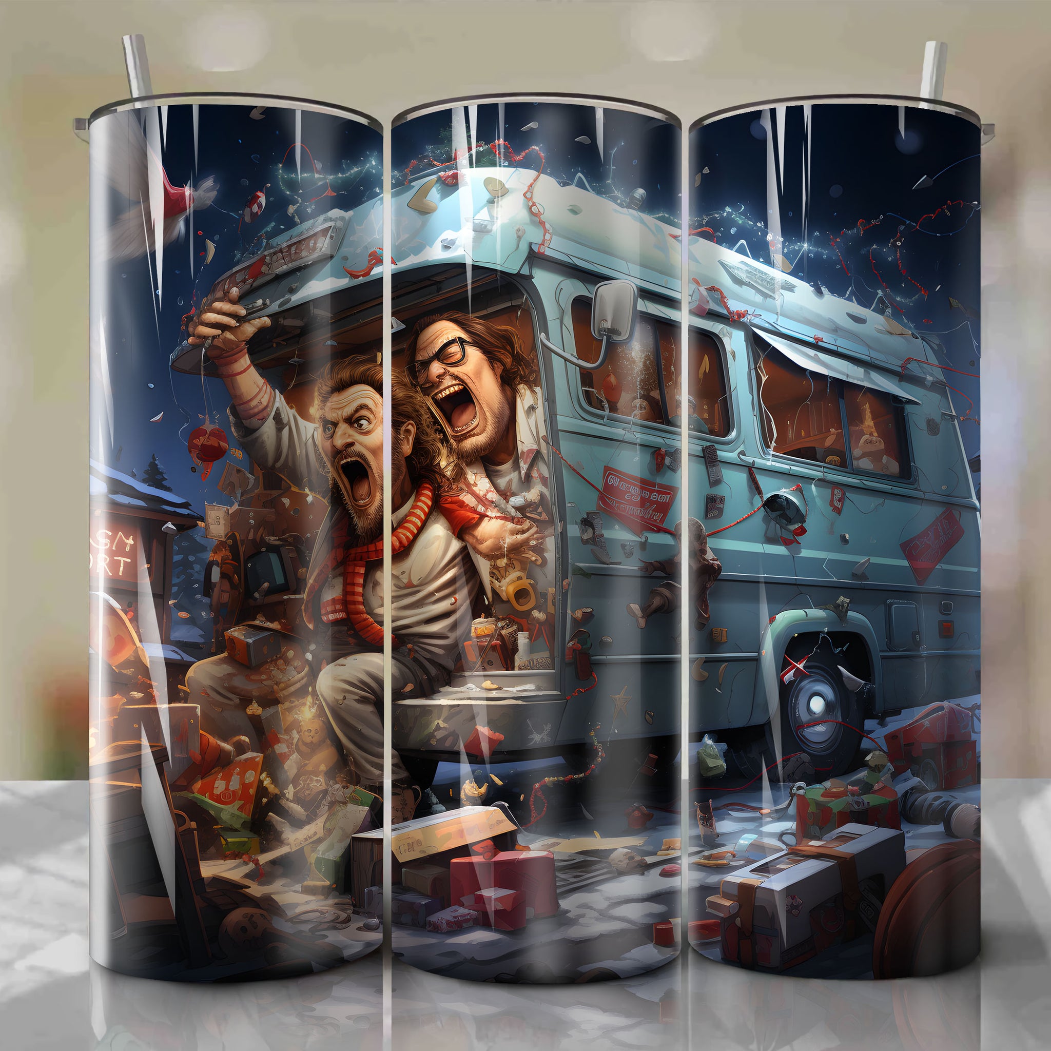 Title: Cousin Eddie's Hilarious Holiday Chaos: Tumbler Wrap Inspired by National Lampoon's Christmas Vacation
