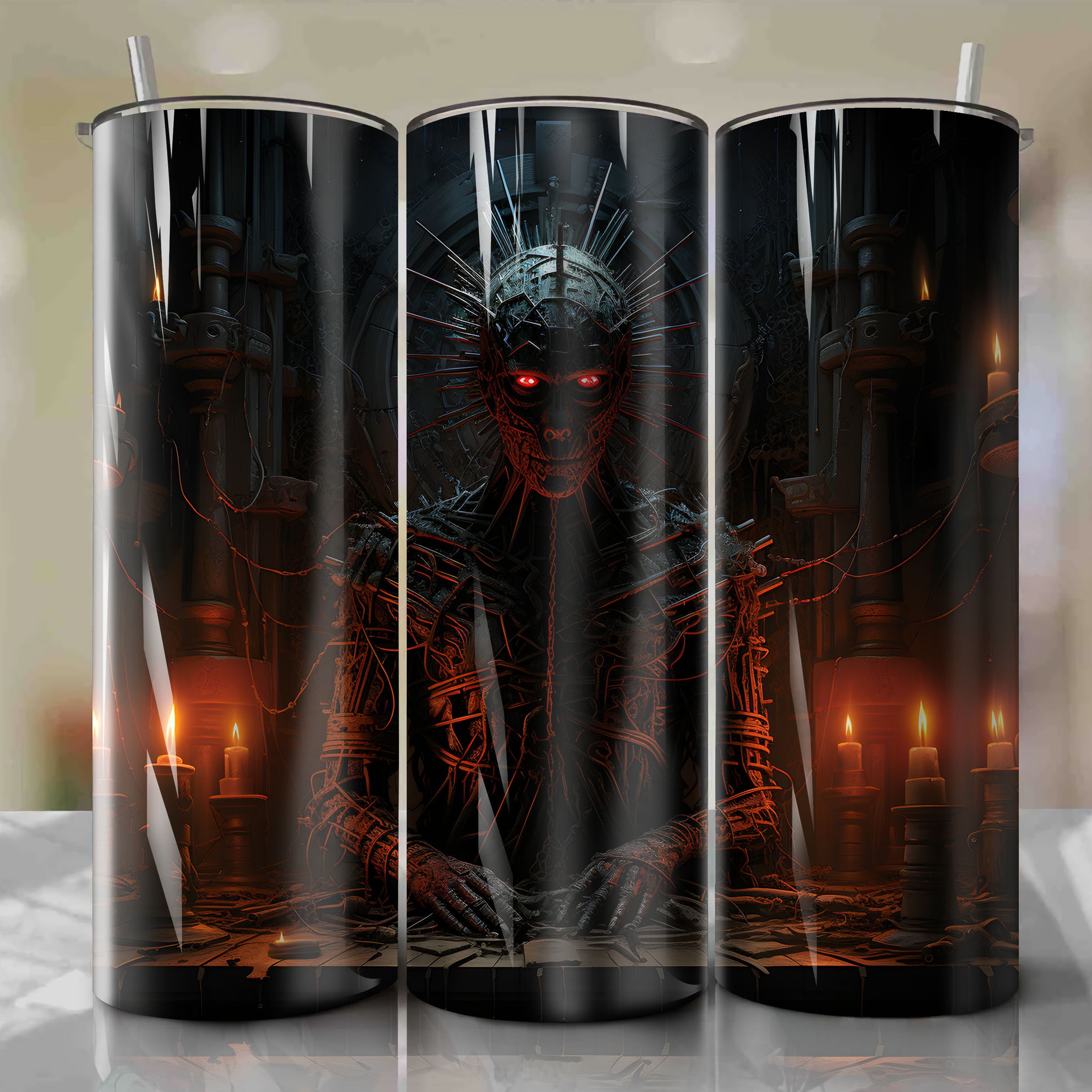 Hellraiser-inspired 20 Oz Tumbler Wrap: Dan Mumford's Nightmare Artwork
