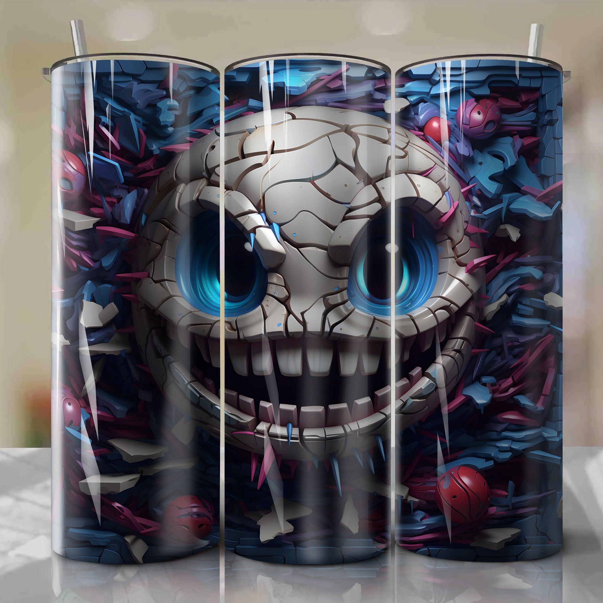 Undertale 20 Oz Tumbler Wrap - Captivating 3D Style by Dan Mumford
