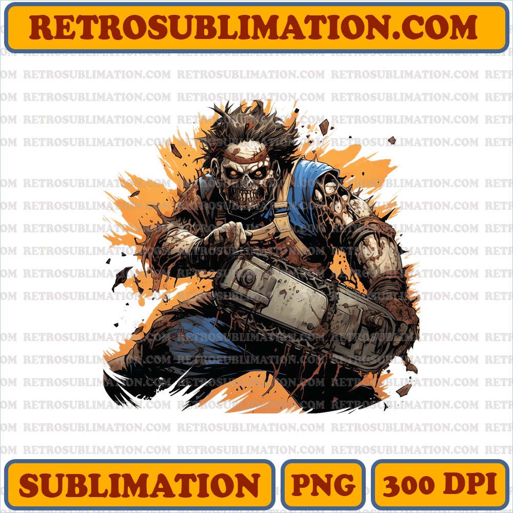 Leatherface Beware - Horror Slash - Intense Sublimation PNG Digital Download
