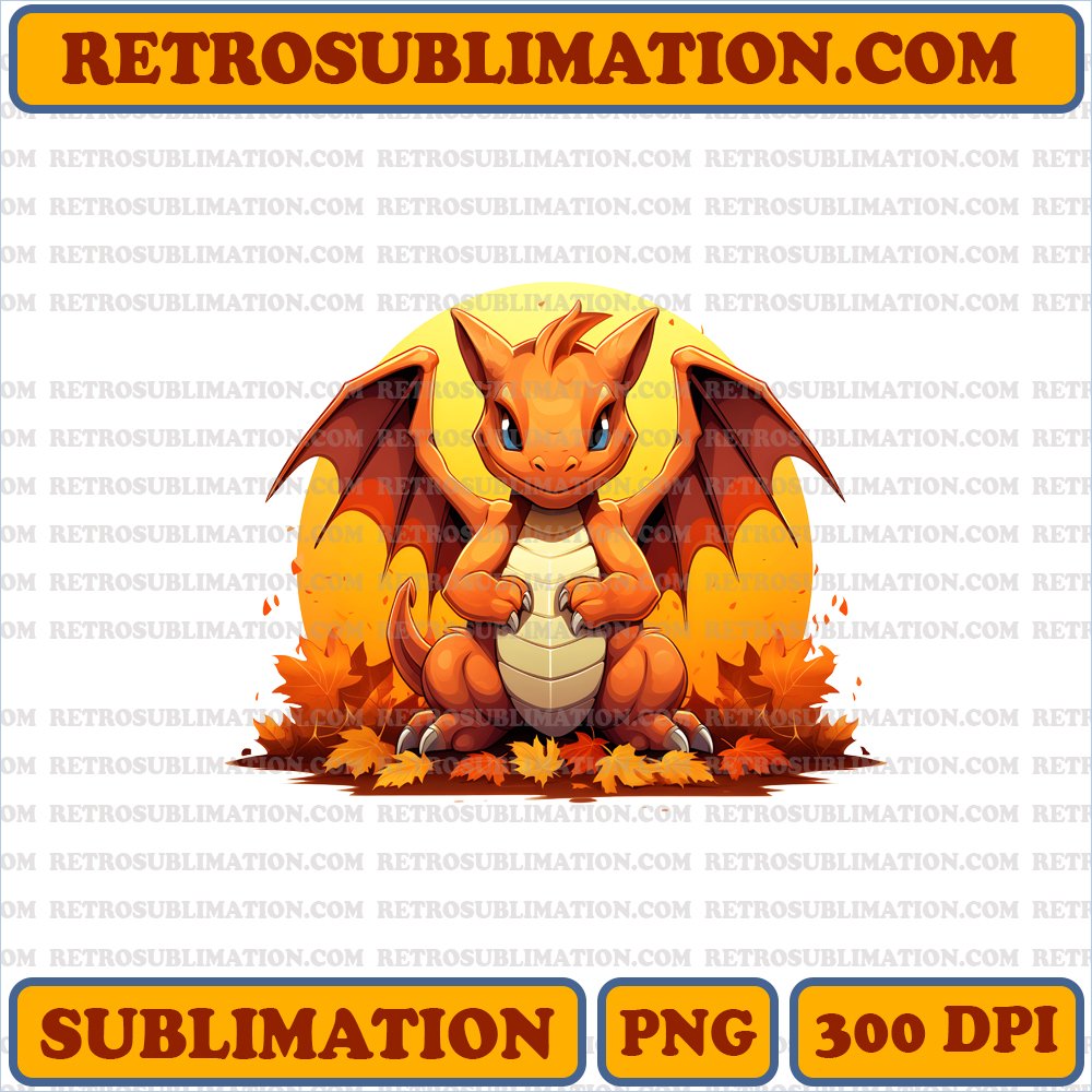 Warmth and Protection - Thanksgiving Charizard Digital Download Art - Sublimation PNG
