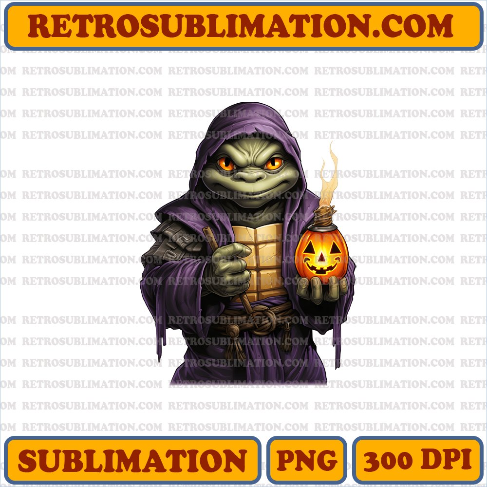 Halloween Donatello - Satisfying Experiment - Unique Sublimation PNG Digital Download
