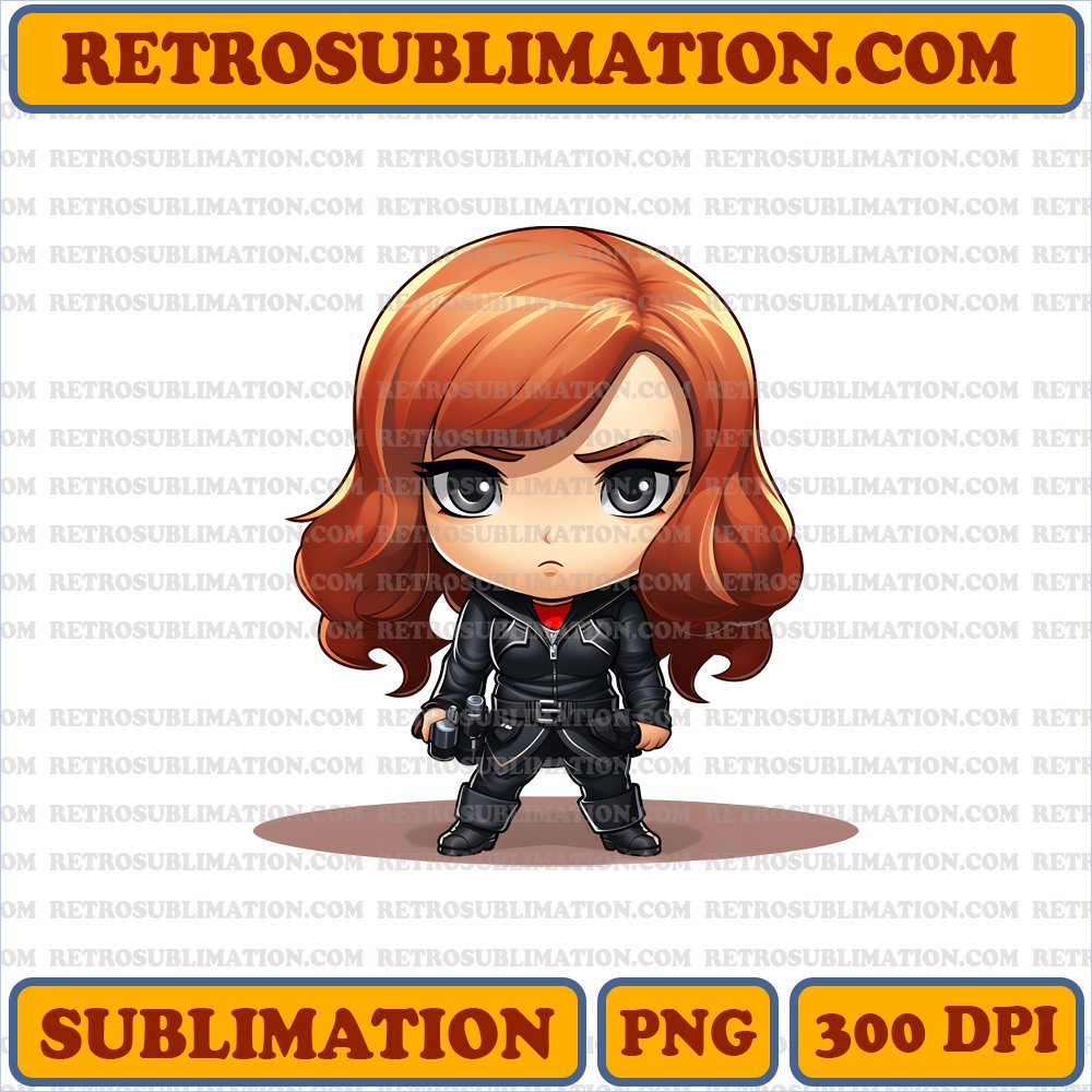 Surprise Spy Chibi - Digital Download Sublimation PNG
