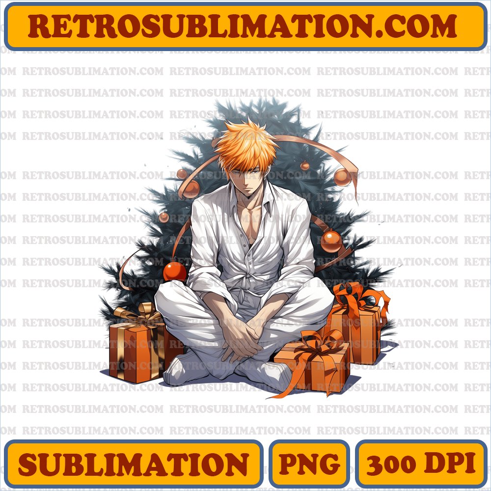 Christmas Ichigo Kurosaki - Peaceful Serenity - PNG Digital Download
