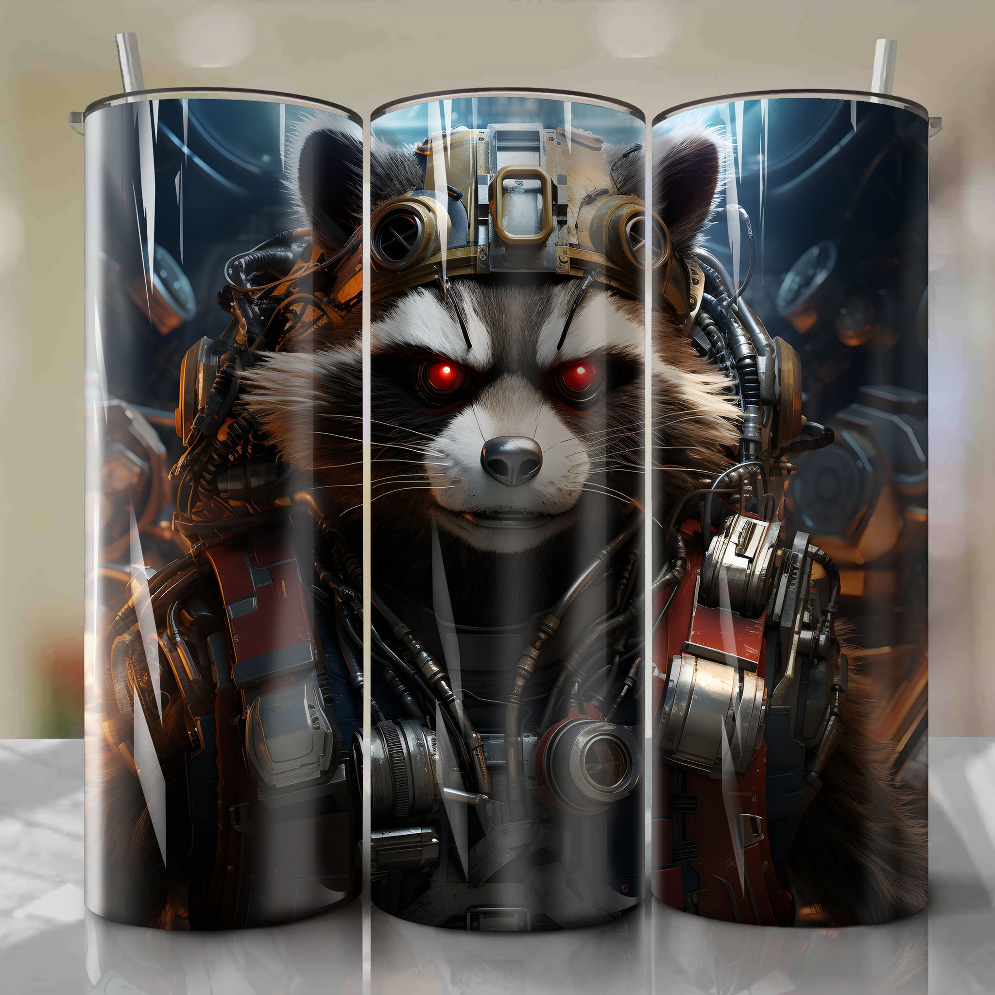 Rocket Raccoon 20 Oz Tumbler Wrap - The Perfect Blend of Sci-Fi Humor and Ingenuity
