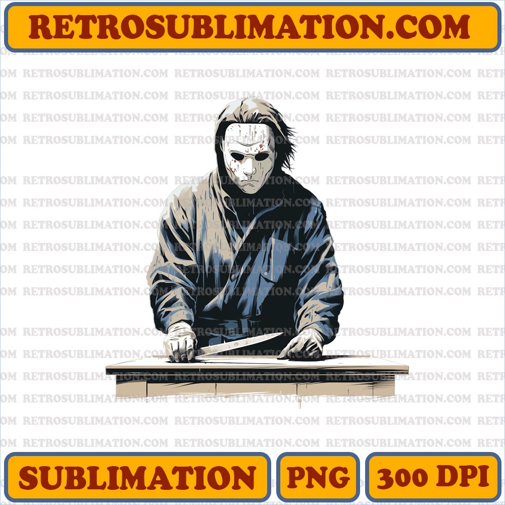 Michael Myers - Silent Terror - PNG Sublimation Digital Download
