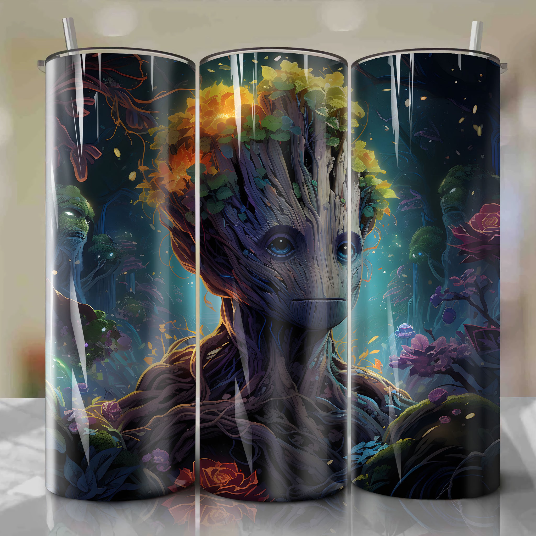 Groot 20 Oz Tumbler Wrap - Embodying Compassion and Resilience
